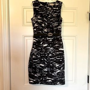 Michael Kors black and white sleeveless sheath dress- EUC Sz 4